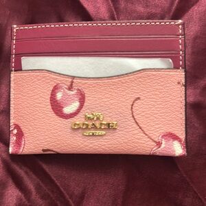 Coach Cherry Pink Card Case